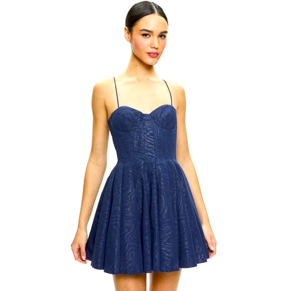 alice + olivia Adara bustier minidress in Royal Blue Sz 8 ✨NWT✨ - Picture 5 of 16